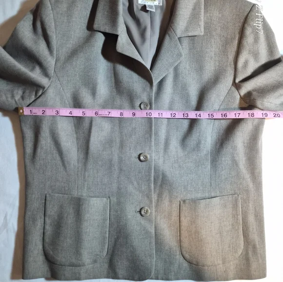 Gray Women's Blazer - Picture 4 of 10